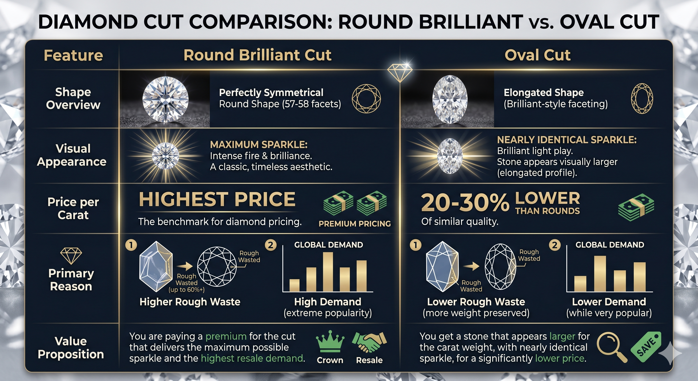 /The Price Comparison Oval vs. Round